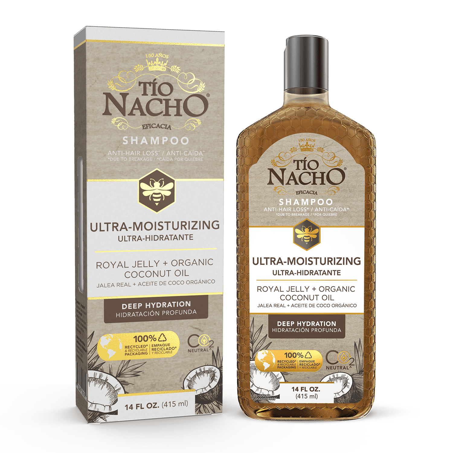 Tio Nacho Ultra Hydrating Moisturizing Coconut Oil Anti-Hair Loss Shampoo, All Hair Types, 14 fl oz Walmart.com