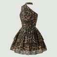 thumbnail image 5 of Angala Performance Dress For Girls Sleeveless Halter Leopard Girls Beach Dresses, 5 of 9