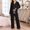 Black women's button down pajama set a1, variant on Cagogo Women's Button Down Pajama Set 2 Piece Long Sleeve Shirt and Pants Casual Collared Matching Lounge Sleepwear Solid Loose Fit Pjs Home Outfit, Hot Pink 2XL