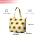 thumbnail image 4 of White Regular Sunflower Pattern Travel Tote Bags for Women Carry On,Large Weekender Bags for Women Travel,Multi Functional Duffle Bag for Work,Shopping,Sports, 4 of 5