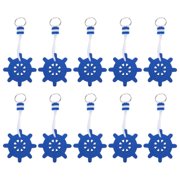 MEIBUTYUP 10Pcs Blue Eva Float Keychain for Water Sports Boating and Swimming Accessories