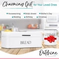 thumbnail image 6 of Outshine Farmhouse Vintage Metal Bread Box & Kitchen Utensil Holder Set, White, 6 of 10