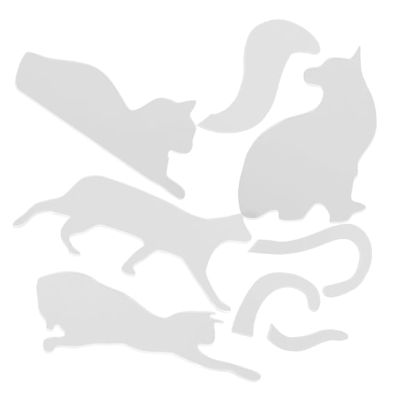 Hytrove Quilting Templates Acrylic Cat Shape For Beginners 1 Set 6.2x3.7x0.1in