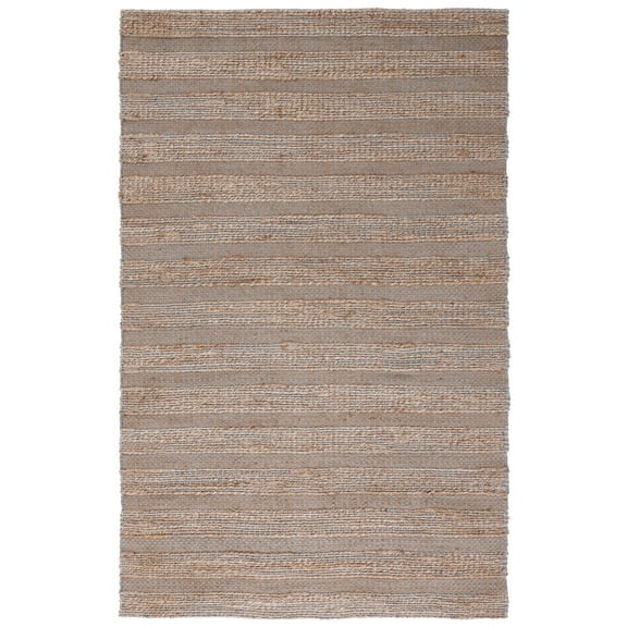 SAFAVIEH Natural Fiber Beulah Striped Area Rug, Light Blue/Natural, 5' x 8'