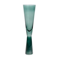 Flute Green Champagne Glasses - Set of 4