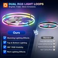 thumbnail image 4 of Ventilador de techo Addlon 61 cm RGB con control por app y control remoto - Negro, 4 of 9