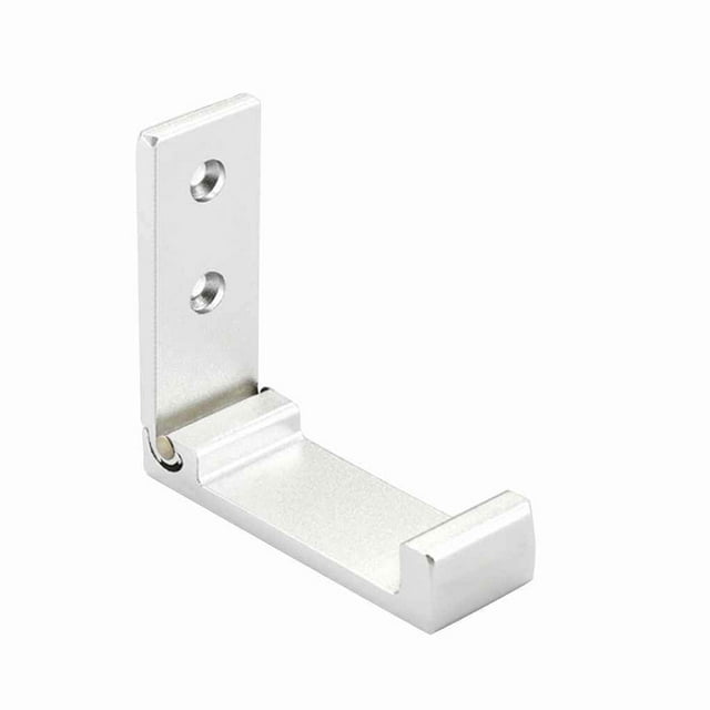 Folding Hanging Hooks Aluminium Alloy Punch Free Towel Rack Invisible Foldable Hanger Strong Bearing for Bathroom Living Room silver