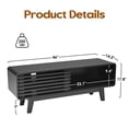 thumbnail image 3 of GlasFlength TV Stand Mid Century Modern Entertainment Center with Storage for Living Room Apartment, Black, 3 of 6