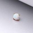 thumbnail image 2 of 14 Karat Gold Prong Set Fire Opal Dermal Anchor Top, 2 of 5