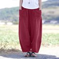 thumbnail image 2 of Women’s Pants Wide Leg Dress Pants Baggy Red Pant Womens Pants Casual Comfy Dress Pants Classy Outfits for Women, 2 of 5