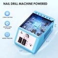 thumbnail image 3 of COSITTE 20,000 RPM Electric Nail Drill Set, Acrylic/Gel Remover, Home/Salon Manicure-Azure Blue, 3 of 8