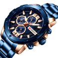 thumbnail image 2 of Mirar 8336 Reloj de cuarzo para hombre Reloj de pulsera multifunción de acero inoxidable Reloj de pulsera multifunción 3ATM Calendario Fecha Relojes 1 1, 2 of 5