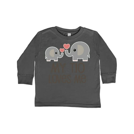 

Inktastic My Tio Loves Me Childs Gift Toddler Boy or Toddler Girl Long Sleeve T-Shirt