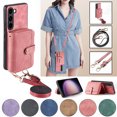 thumbnail image 6 of ShellTech Mobile Cover, For Samsung Galaxy A13 4G Case Premium PU Leather Wallet Phone Case Protective Shockproof Cover Zipper Wallet Phone Case,Pink, 6 of 10