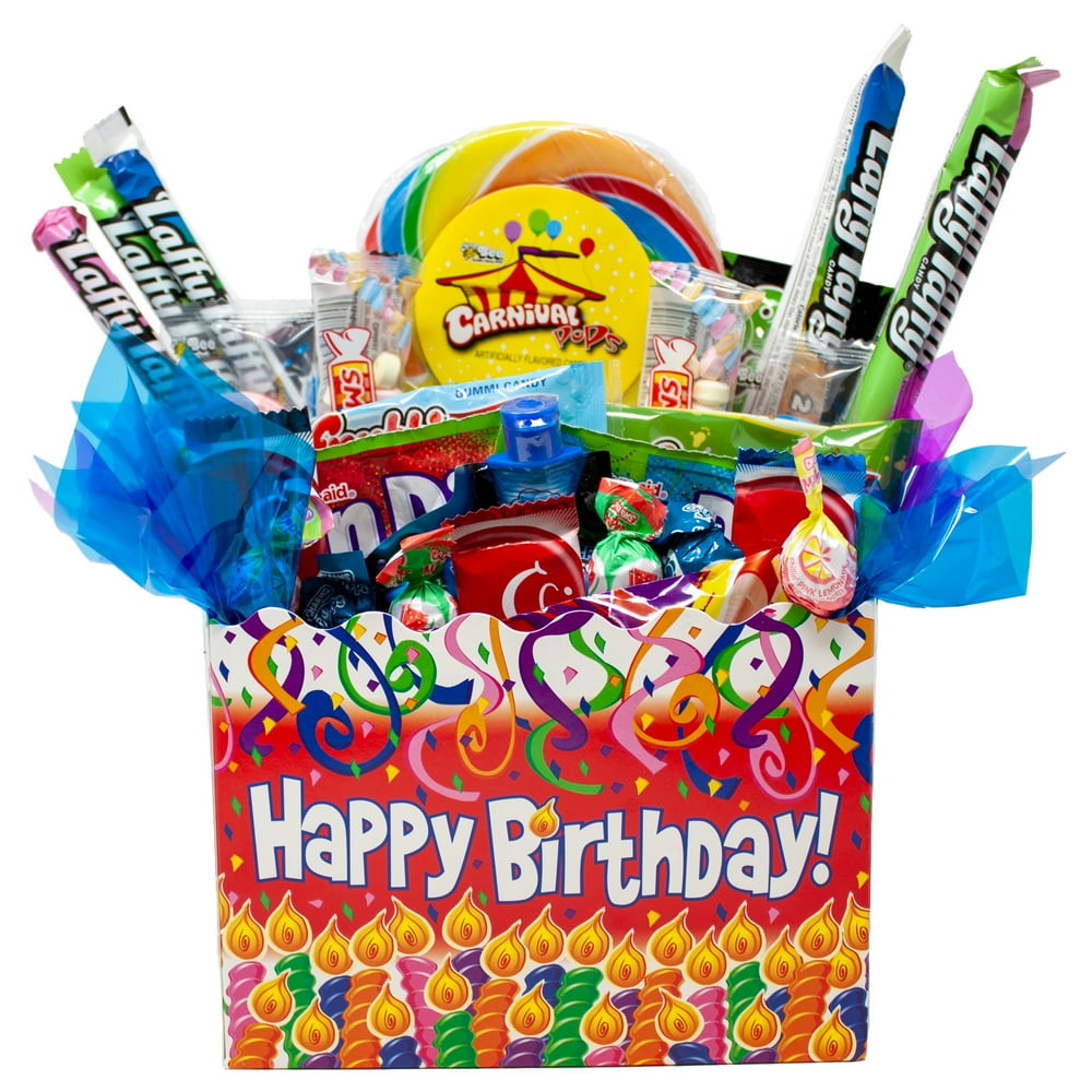 Gluten Free Happy Birthday Gift Box Colorful Candy for Kids Alternative Candy Bouquet Gift