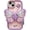 Purple Butterfly, variant on Purple Butterfly Phone Case Compatible with iPhone 13, Cute 3D Korea Dopamine Butterfly Case with Butterfly Wings Folding Stand Shockproof Silicone Soft Case