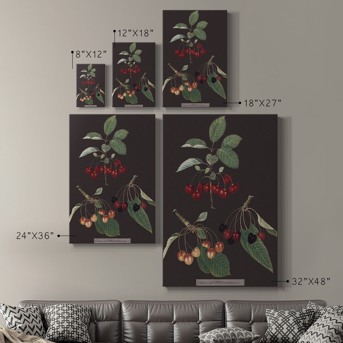 Brookshaw Cherries Premium Gallery Wrapped Canvas - Ready to Hang