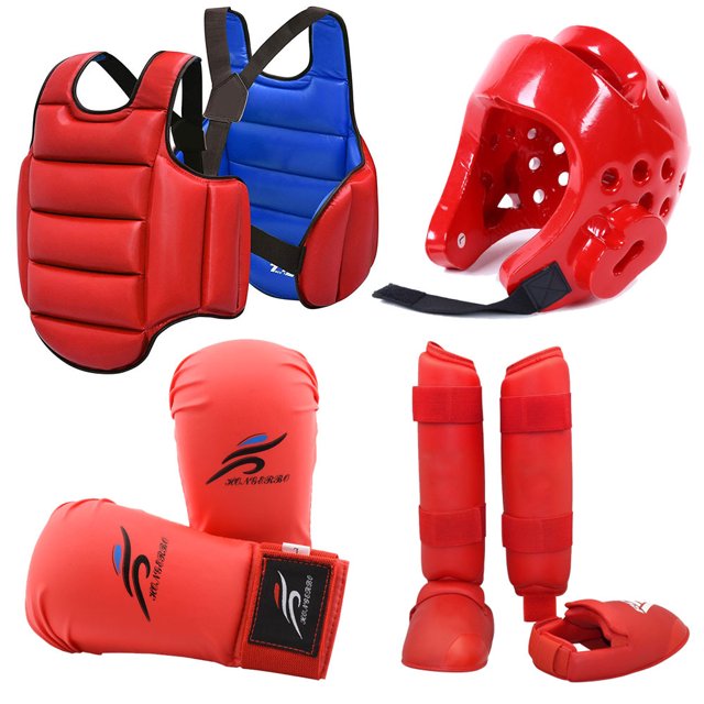 Protectores de pecho de karate para adultos engrosados, protectores de doble cara elásticos suaves para entrenamiento de boxeo para niños