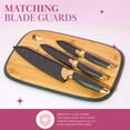 thumbnail image 6 of Paris Hilton 7-Piece Bamboo Heart Cutting Board and Stainless Steel Cutlery Set, Charcoal Gray, 6 of 10