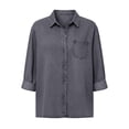 thumbnail image 5 of Enjoytime Denim Blouses for Women Dressy Casual Collared Button Down Shirts Fall Trendy Long Sleeve Tops, 5 of 8
