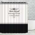 thumbnail image 4 of Cortina de ducha de baño impermeable con patrón de corona imperial de fibra de poliéster de 180x180 cm con gancho, 4 of 8