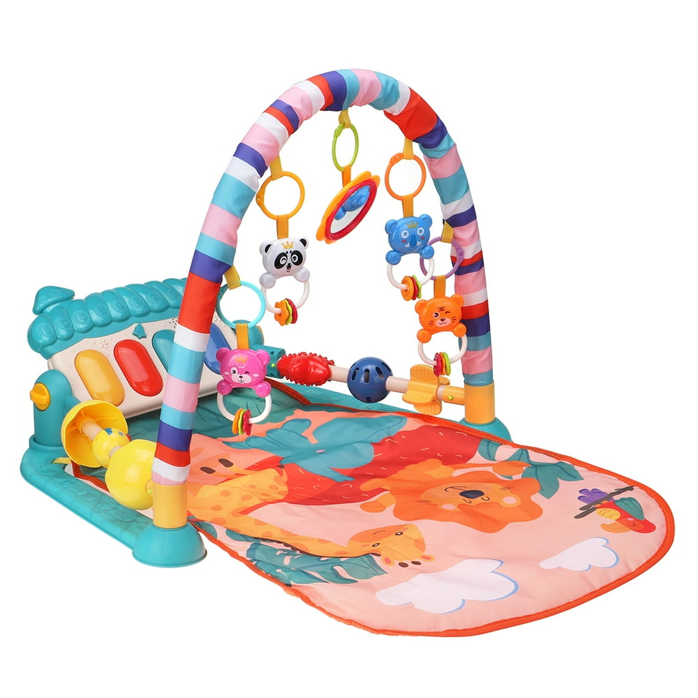 AUGIENB Play Mat Activity Gym for Baby, Baby Game Pad Music Pedal Piano