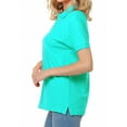 thumbnail image 2 of Basico Polos (Vert Menthe) à Col pour Femmes 100 % Coton à Manches Courtes Polos de Golf pour Femmes et Adolescentes, 2 of 5