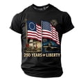 thumbnail image 3 of 250Th Anniversary Casual Short Sleeve T Shirt Comfortable Breathable 250Th Mens Graphic Tees Black S, 3 of 6