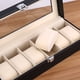 thumbnail image 3 of Caja de exhibición de cuero PU para reloj 6 rejillas ANGGREK, 3 of 8