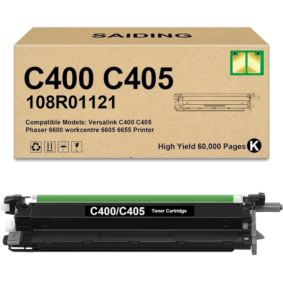Versalink C400 C405 Black Drum Unit Replacement for Xerox 108R01121 Imaging Unit Compatible with Xerox VersaLink C400 C405 Phaser 6600DN 6600N WorkCentre 6605 6655 Printer