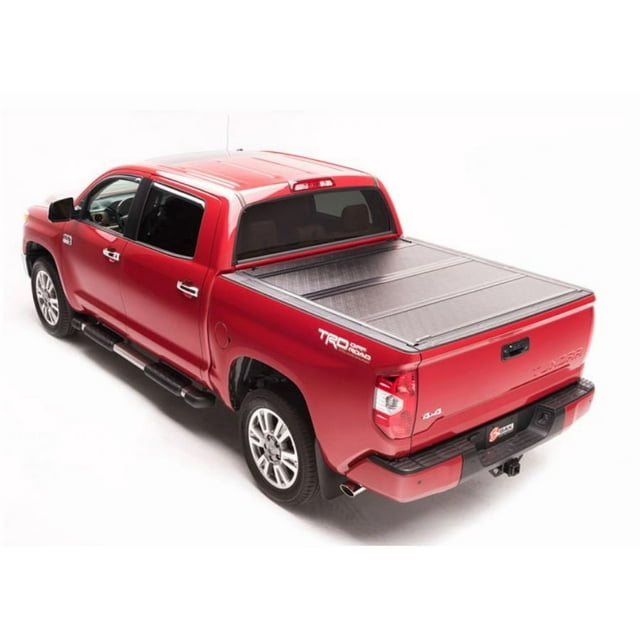 Convient aux Honda Ridgeline 2017-2023 BAK Industries Couvercle Tonneau 226602 BAKFlip G2; Panneau Rigide Pliable; Verrouillable à l'Aide du Verrou de Poignée de Hayon; Noir; Aluminium; Peut Être Utilisé avec la Boîte à Outils BAK