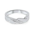 thumbnail image 2 of Mens Diamond Wedding Ring 10K White Gold, 2 of 3