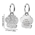 thumbnail image 4 of Cheapark Personalized Pet ID Tag Alloy Metal Glitter Blank Dog Tag Engravable Pendant Pet Identification Accessory, 4 of 5