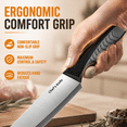 thumbnail image 2 of FXXNNN Knife Set, 13PC German Stainless Steel Kitchen Knives with Ergonomic Handles, Knife Block with Sharpener, Great Holiday Gift, Black, 2 of 9