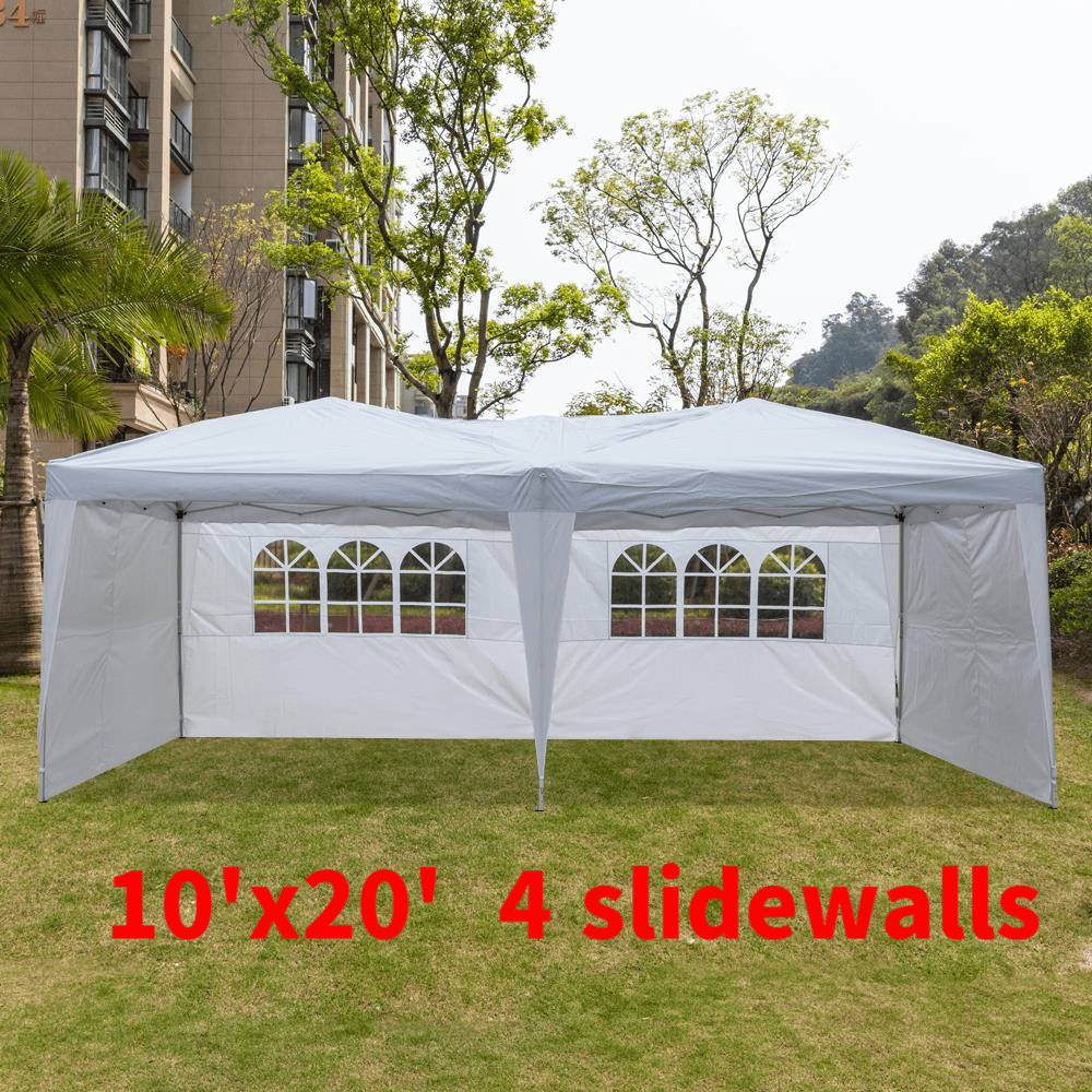 NEW 3m x 4m PE Gazebo Garden Marquee Party Tent Canopy Outdoor Heavy Duty Pegs 