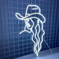 thumbnail image 3 of Glowneon Cool Cowgirl Neon Sign, Retro Wall Art Decor, 3 of 4