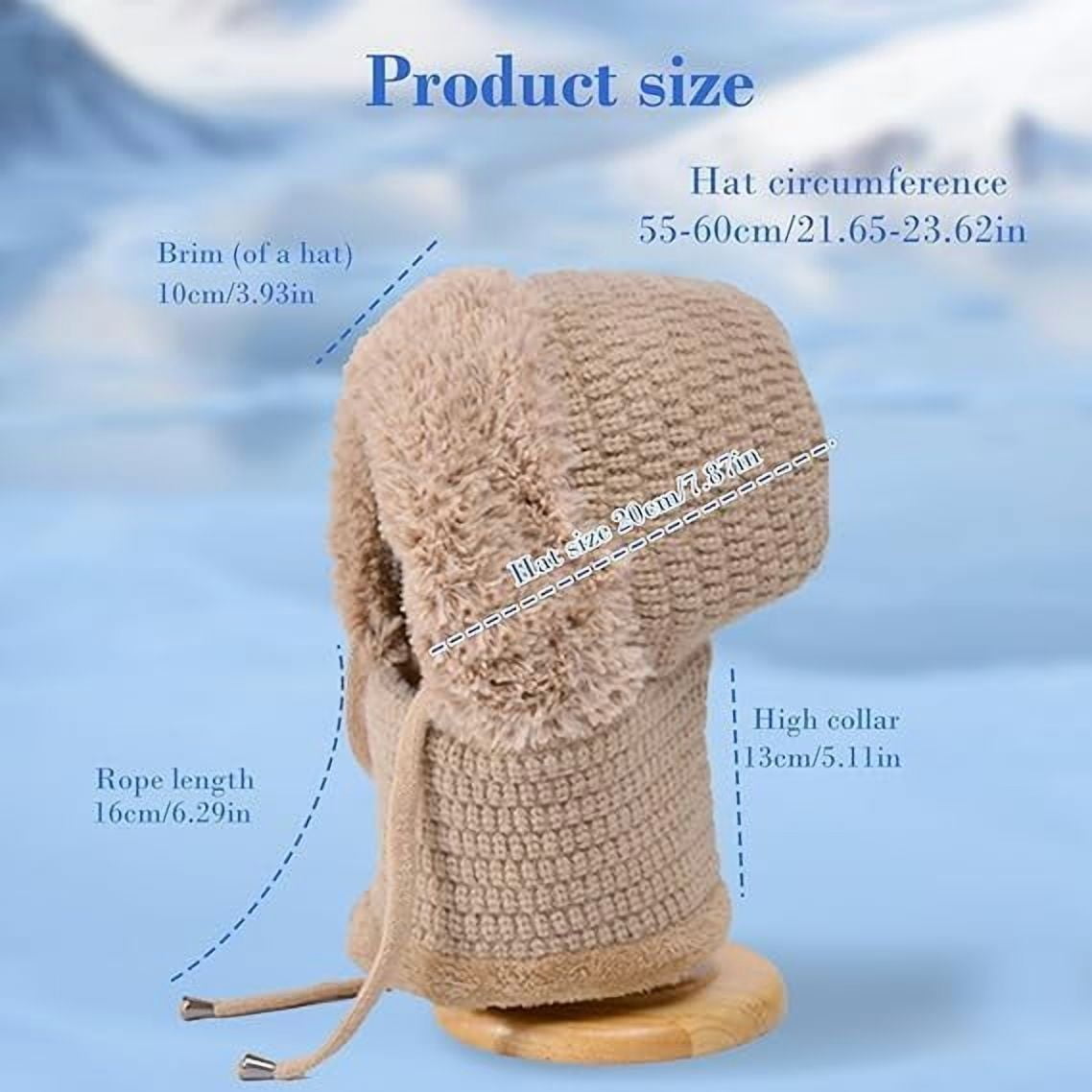 3 in 1 Beanie Hat for Women with Scarf & Mask – Upgrade Winter Warm Knitted Ski Set, Plush Lined Cold Weather Scarf Hat Mask Combo for Fall Winter