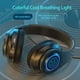 thumbnail image 4 of Pisexur Electronics - Auriculares inalámbricos Bluetooth para hombre, con luz RGB y micrófono, 8 horas de autonomía, plegables, para niños y organizador de electrónica., 4 of 7