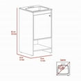thumbnail image 5 of Atlin Designs Modern Metal Free Standing Vanity Cabinet in White, 5 of 6