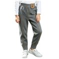 thumbnail image 2 of Antinious Boys Girls Solid Fleece Lined Elastic Waist Full Length Pants Leggings, 2 of 5