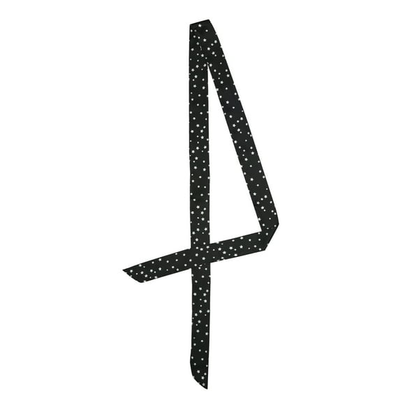 INSPIRE CHIC Women's Star Print Skinny Scarf Neck Scarves Neckerchief Hair Wrap Black