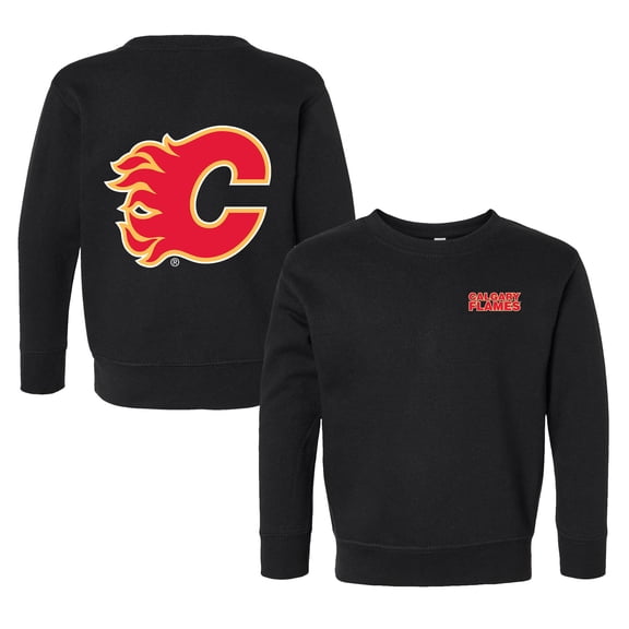 Toddler Chad & Jake Black Calgary Flames Pullover Sweatshirt