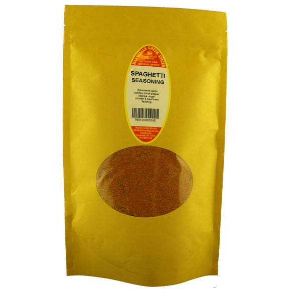 Marshalls Creek Spices SPAGHETTI SEASONING NO SALT 11 oz. Kraft Stand Up Pouch ECO Friendly Recyclable Mailer