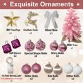 thumbnail image 6 of Topcobe 2 Ft Tabletop Mini Artificial Christmas Tree w/ Light & Xmas Ornaments for Desk Decor, Pink, 6 of 7