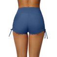 thumbnail image 4 of Women's High Waist Swim Shorts Side Drawstring Tummy Control Swimsuits Bottoms, 4 of 7