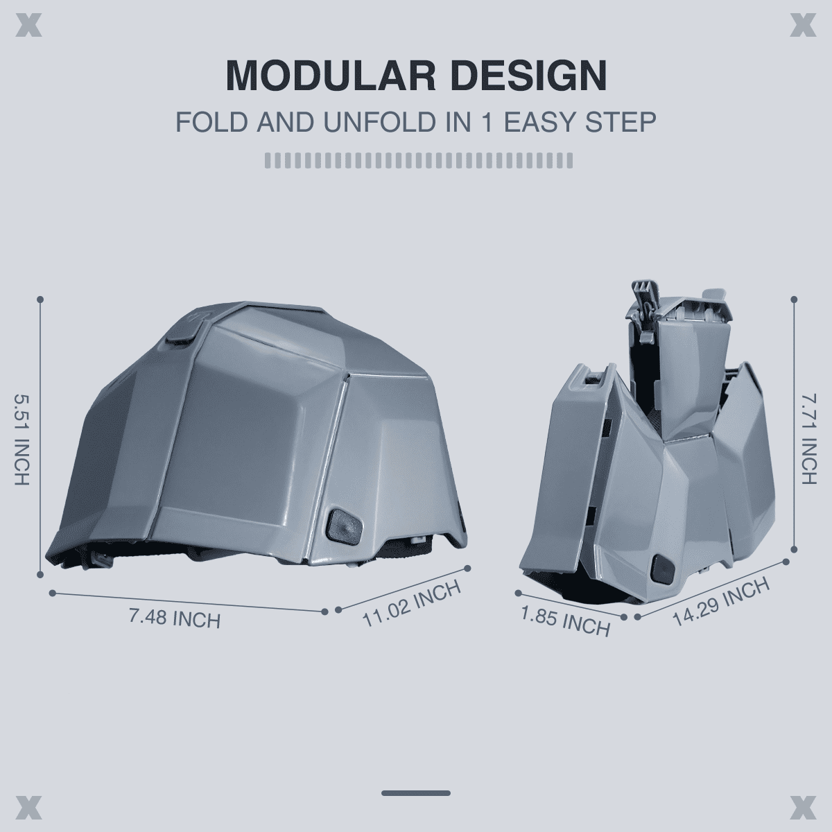 Foldable Safety Hardhat Helmet Outdoors Collapsible Helmet Perfect Construction Hard Hats Safety Cap One Size for Offices Earthquake Public Facilities of Disaster (Gray)