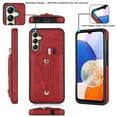 thumbnail image 6 of Allytechgroup Galaxy S23 FE 5G Case 6.4", FRID Blocking Hidden Cards Slots Kickstand Wristband Wallet Phone Case Cover for Samsung Galaxy S23 FE, Red, 6 of 6