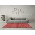 thumbnail image 3 of Ahgly Company Indoor Round Abstract Red Modern Area Rugs, 7' Round, 3 of 4