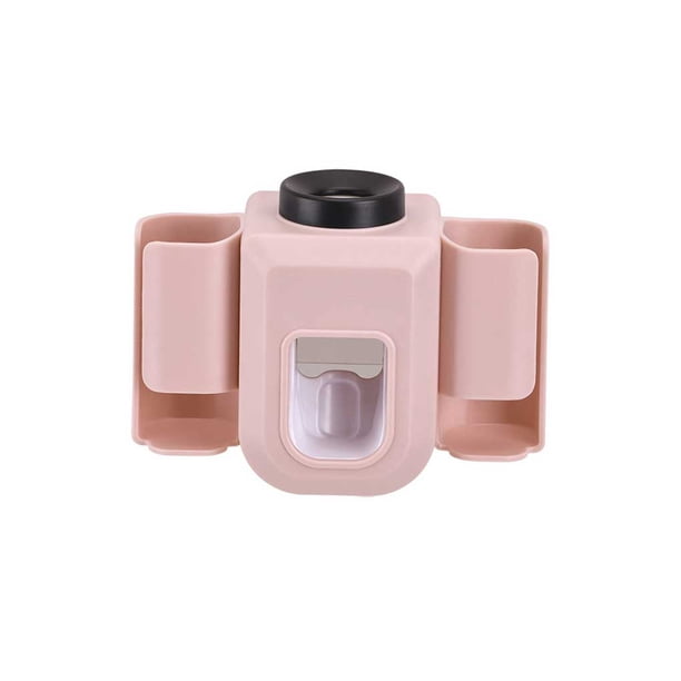 Moyic Soporte para cepillo de dispensador de de montado en la pared cubierta a prueba de polvo exprimidor de de Juegos de accesorios de baño Rosa Moyic HA076447-04