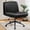 Black Pu, variant on NEO CHAIR Criss Cross Chair with No Wheels, Cozy Wide Armless Seat, Beige